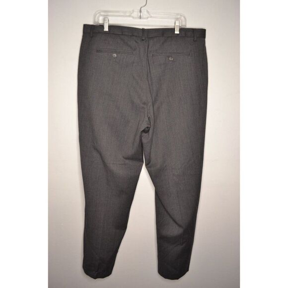 Calvin Klein Men's 38x32 Grey Wool Blend High Rise Flat Front Dress Pants - Picture 2 of 13